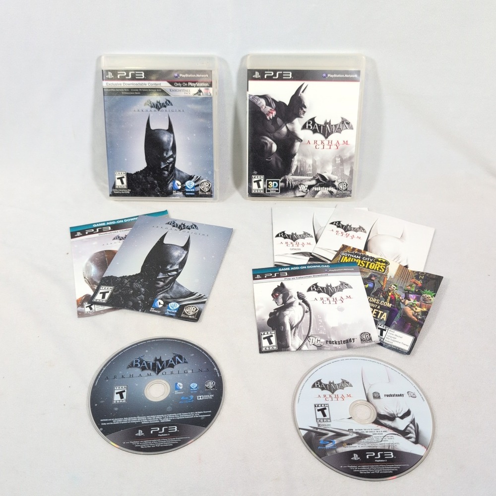 Batman Arkham City / Origins Game Lot (Sony PS3); CIB + Manuals;